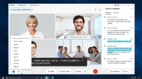 Webex translation feature screenshot.