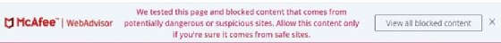 McAfee web protection