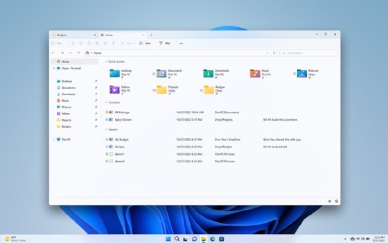 Windows 11 tabbed File Explorer