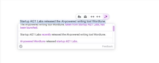 Wordtune, AI21 Labs