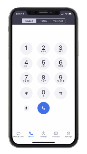 Zoom Phone calling screen