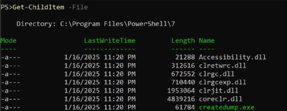 files list