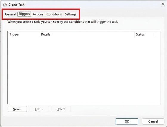 Task Scheduler wizard