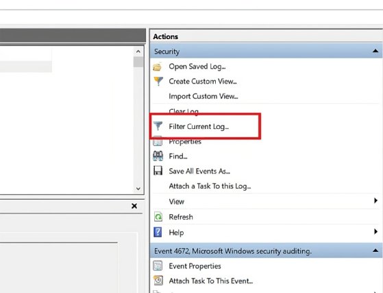 Filter Current Log option