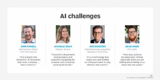 Industry executives discuss AI challenges.