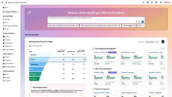 An example of Adobe Journet Optimizer B2B Edition.