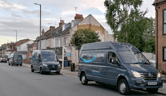 Amazon vans on east barnet road