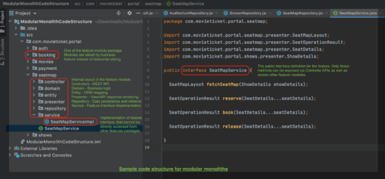 modular monolith code structure