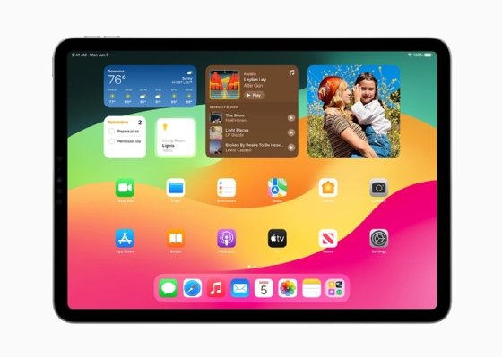 Photo of Apple iPad home screen