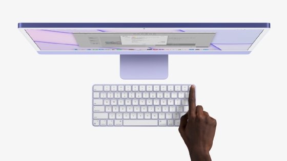 New Mac with touch sensor keyboard