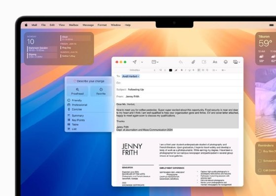 Example of Apple Intelligence's features.