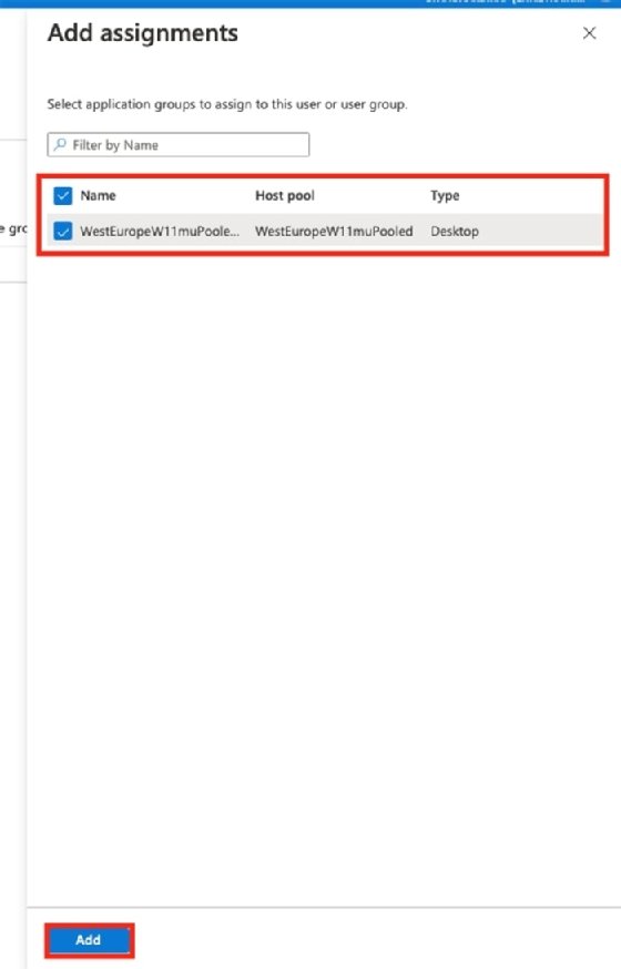 The users that IT admins can select to add to the AVD host pool