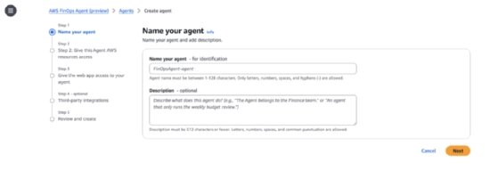A screenshot from AWS FinOps Agent's UI.