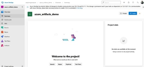 Your project screen has been created, select your desired services