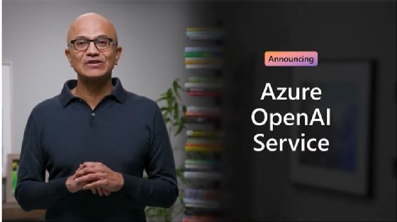 Screenshot of Microsoft CEO introducing Azure OpenAI service