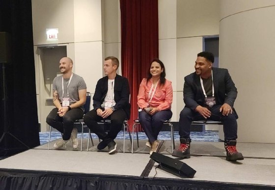 Spotify's Backstage customer panel members at BackstageCon.