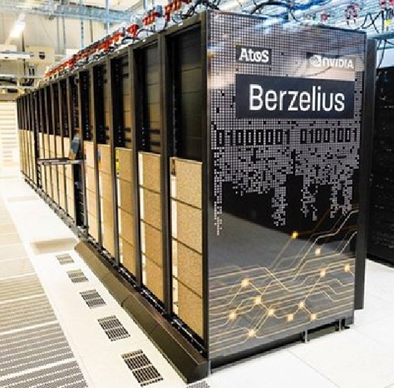 Photo showing a view of the outside of a Swedish supercomputer.
