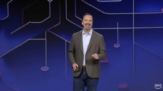 AWS CISO Chris Betz speaking on stage during the opening keynote at re:Inforce 2024.