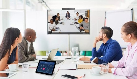 A BlueJeans conference room meeting