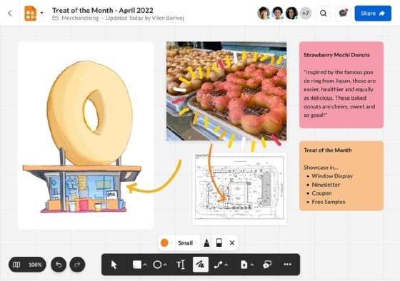 Screenshot of Box Canvas content collaboration tool