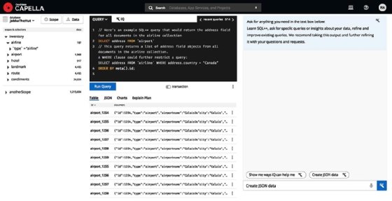 A sample Couchbase screenshot.
