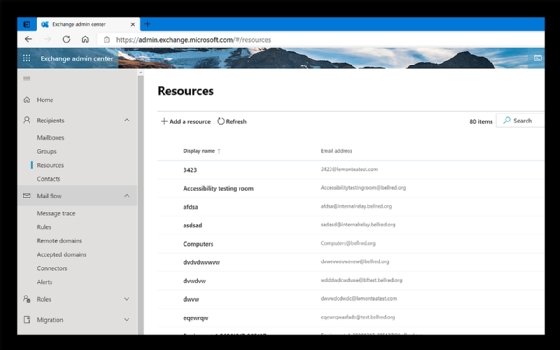 Exchange admin center