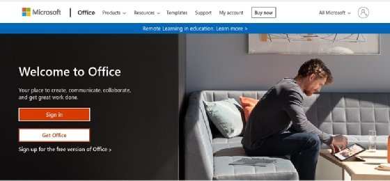 The portal to create a Microsoft account