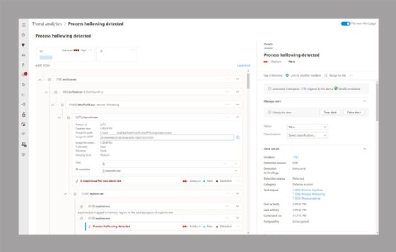 threat analytics section