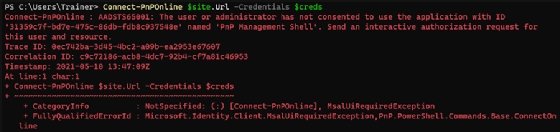 PnP PowerShell module permission