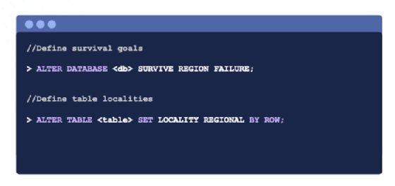 Screenshot of new CockroachDB regions feature