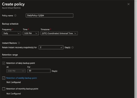 Create a policy and select desired traits from drop-down menus