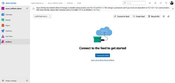Select the connect to a feed button