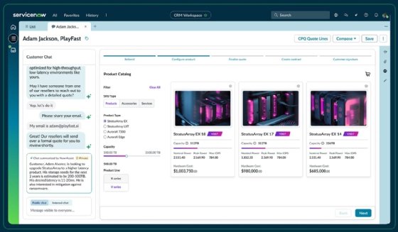 ServiceNow CRM Agents screenshot