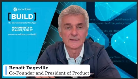 Benoit Dageville, president of product at Snowflake