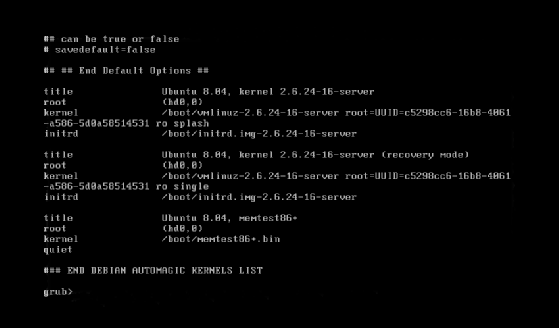 Manually entering commands into GRUB CLI