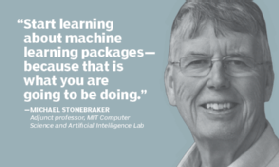 Photo of database pioneer Michael Stonebraker