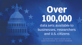 Number of data sets available to the public