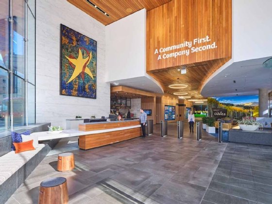 Photo of DaVita HealthCare Partners' world headquarters, a LEED-compliant building.