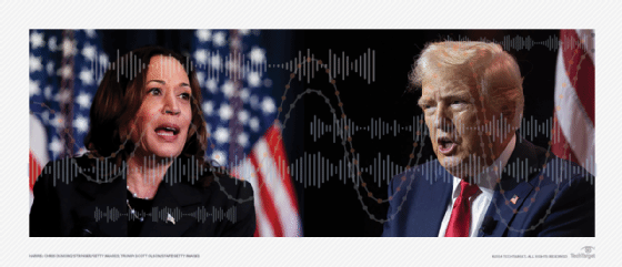 Image of Donald Trump and Kamala Harris.