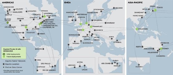 Equinix data centers with Nvidia DGX as a service.