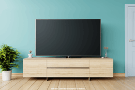 Photo of a flat-screen television.