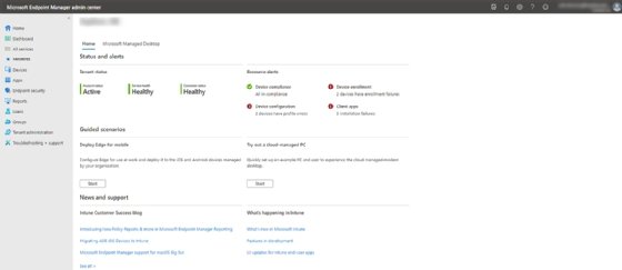 Microsoft Endpoint Manager admin portal
