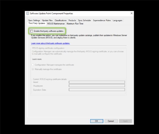 SCCM software update point driver access