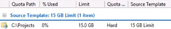 Quota node window