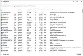 The Details tab within the Windows 11 Task Manager sorted with the highest CPU usage at the top