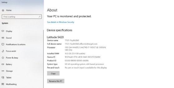 An FQDN screenshot showing full device name on a Windows 11 PC.