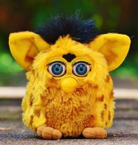 Photo of a Furby robotic toy.