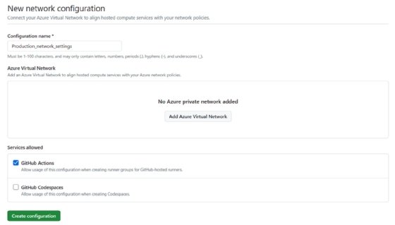 GitHub Actions-hosted runners now support private networks.