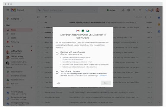 Google Workspace privacy settings