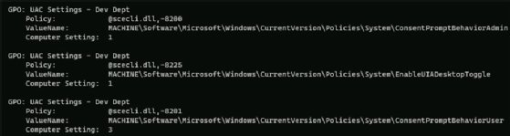 Partial screenshot of the verbose gpresult output.